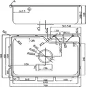 Мойка кухонная Oulin OL-CS210S брашированная, прямоугольная, 89x51 см