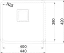 Кухонная мойка Oulin 44х42 OL-0363