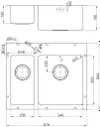Кухонная мойка Oulin 61,6х50,6 OL-FTR202R