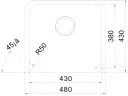 Кухонная мойка Oulin 48х43 OL-U104