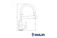 OULIN OL - 8016 сатин с выдвижной лейкой
