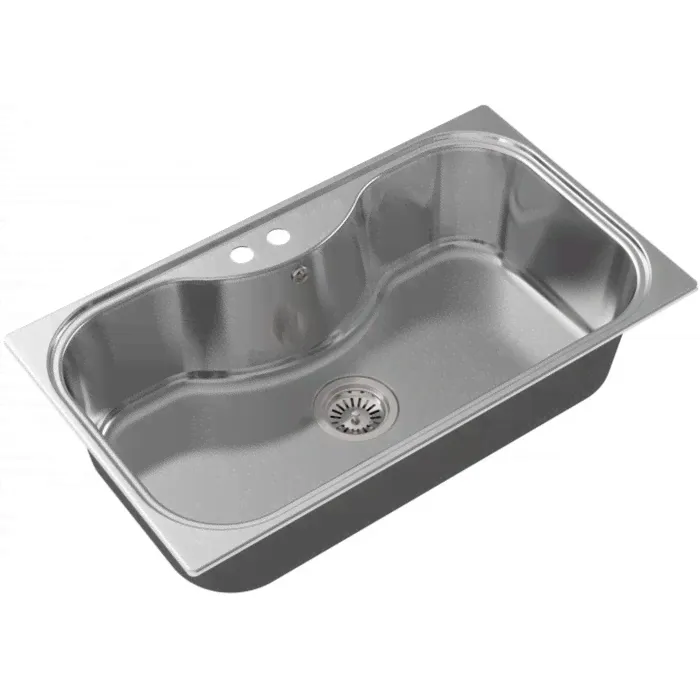 Мойка кухонная OULIN OL-330, врезная, 870х500х215 мм, прямоугольная, сатин