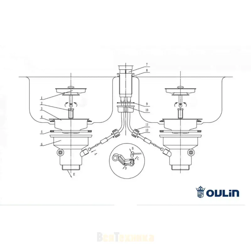 Мойка Oulin OL-0304-1