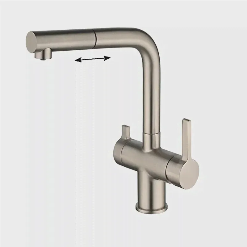 Смеситель для кухни Oulin OL-8026 серый-3