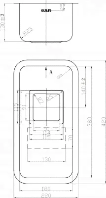 Мойка для кухни из нержавеющей стали Oulin Oulin OL-0361 square-1