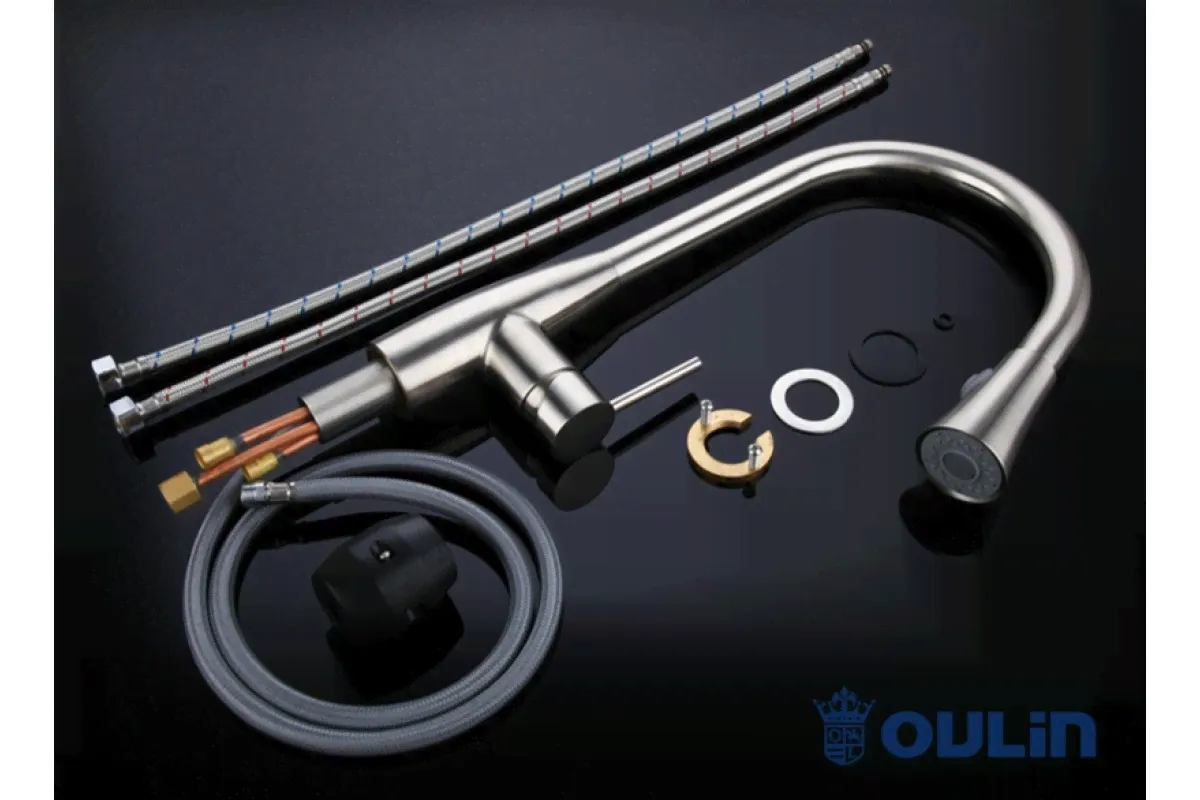 OULIN OL - 8016 сатин с выдвижной лейкой-3