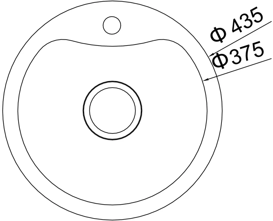 Кухонная мойка Oulin D43,5 OL-357-2
