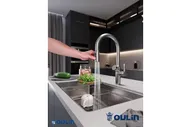 OULIN OL - 8018 Satin с выдвижной лейкой и сенсорным дозатором