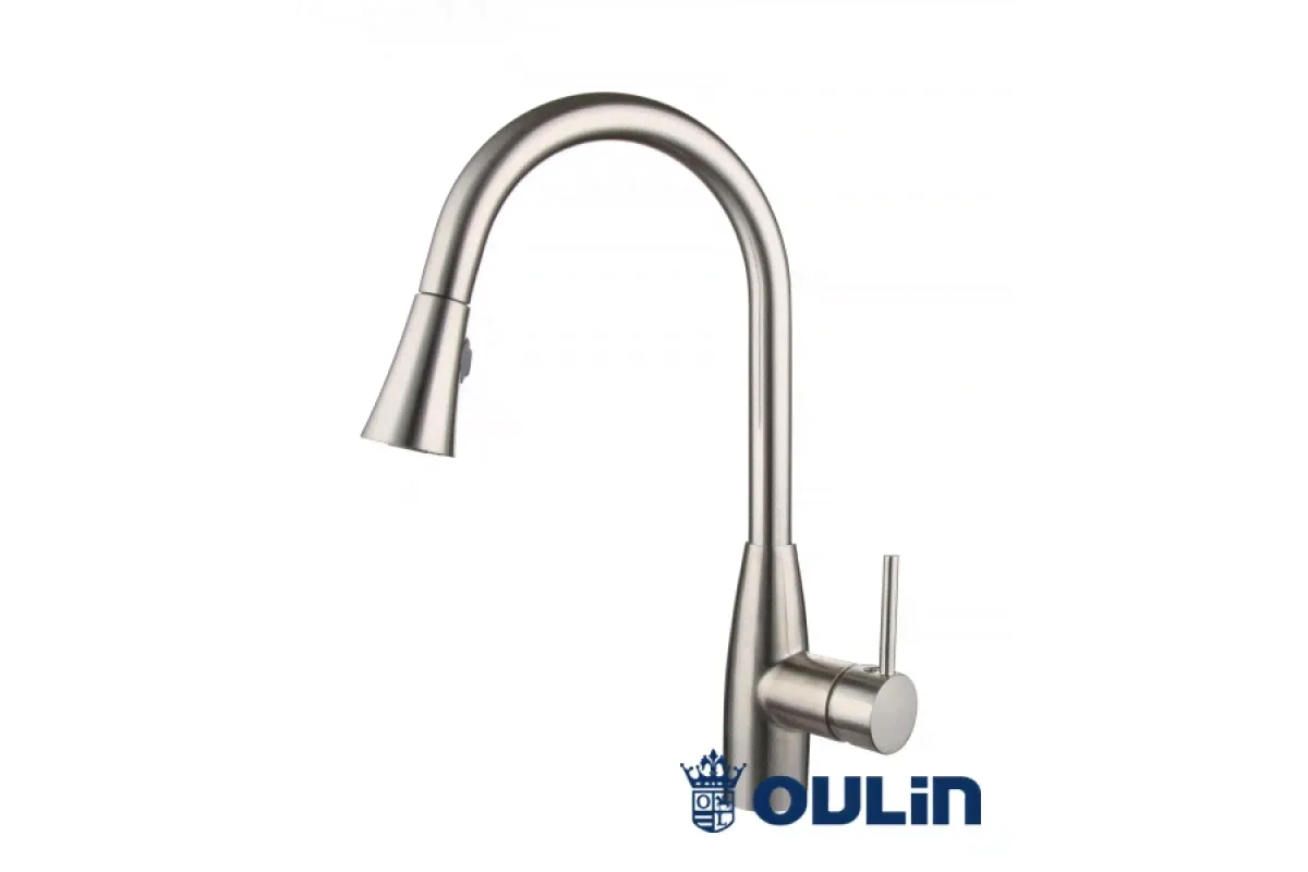OULIN OL - 8016 сатин с выдвижной лейкой