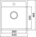 Мойка кухонная Oulin OL-FUR112 брашированная, прямоугольная, 42x46.5 см