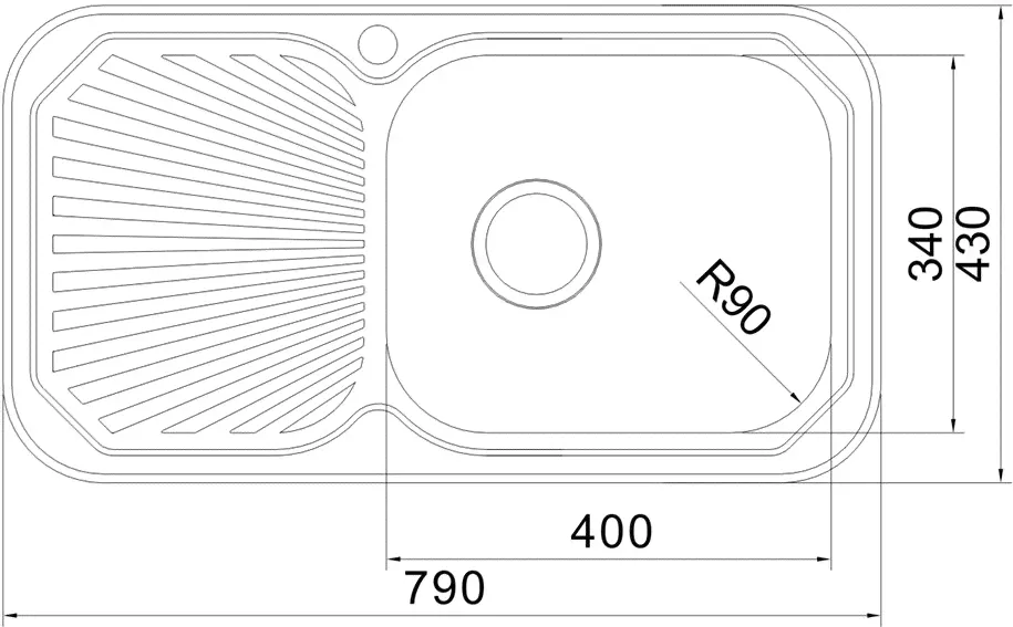 Кухонная мойка Oulin 79х43 OL-307-1