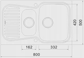 Кухонная мойка Oulin 80х50 OL-359S